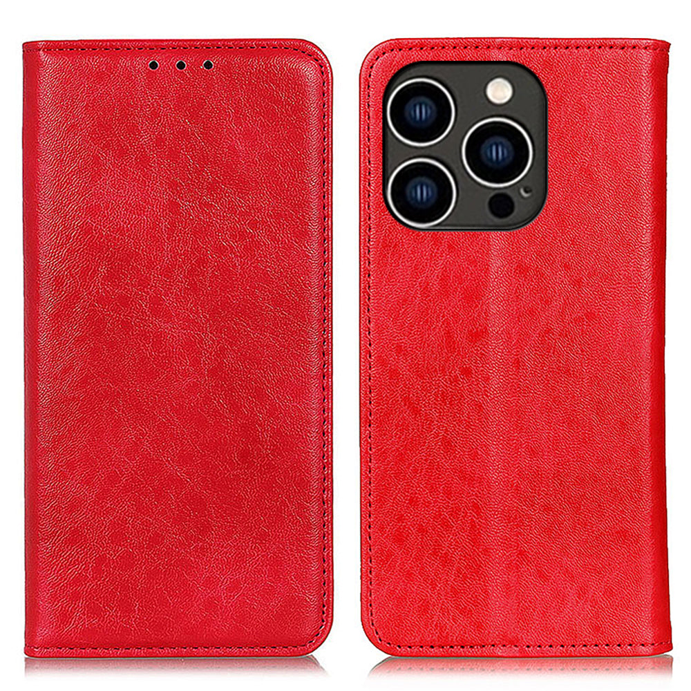 For iPhone 15 Pro Crazy Horse Texture Leather Phone Cover Flip Stand Wallet Phone Case For iPhone 15 Pro Crazy Horse Texture Leather Phone Cover Flip Stand Wallet Phone Case